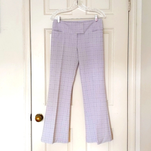 NWOT. Vintage Express Design Studio Rayon Blended Lightweight Plaid Flare Pants. - Picture 6 of 7